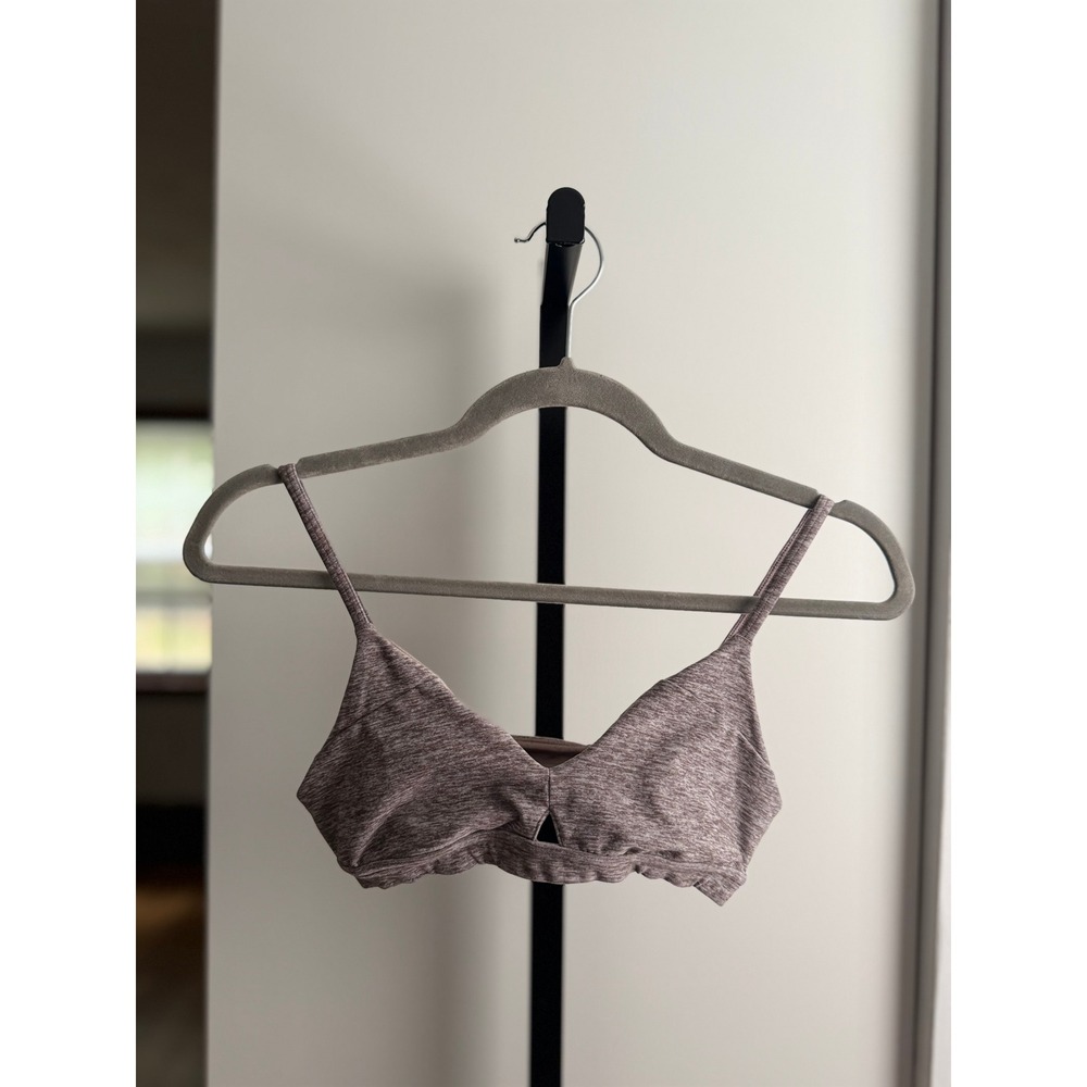 Alo Yoga Alosoft Lounge Bra  – Size XS – Dove Grey Heather